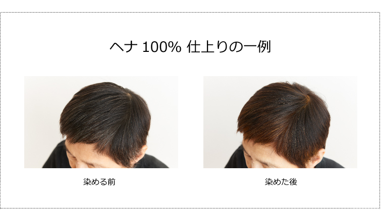 ヘナ100% 仕上りの一例