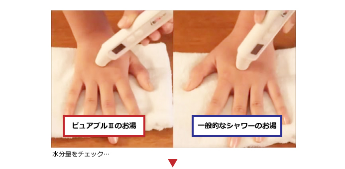 肌の水分量実験