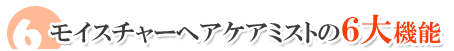 モイスチャーヘアケアミストの6大機能