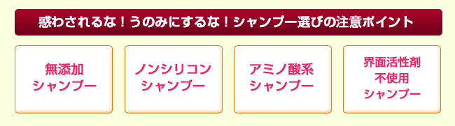 惑わされるな!うのみにするな!シャンプー選びの注意ポイント「無添加シャンプー・ノンシリコンシャンプー・アミノ酸系シャンプー・界面活性剤不使用シャンプー」