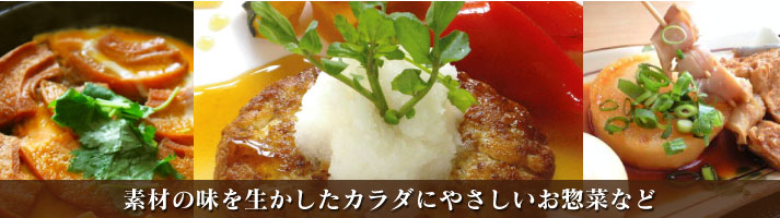 惣菜・その他の加工品 素材の味を生かしたカラダにやさしいお惣菜など