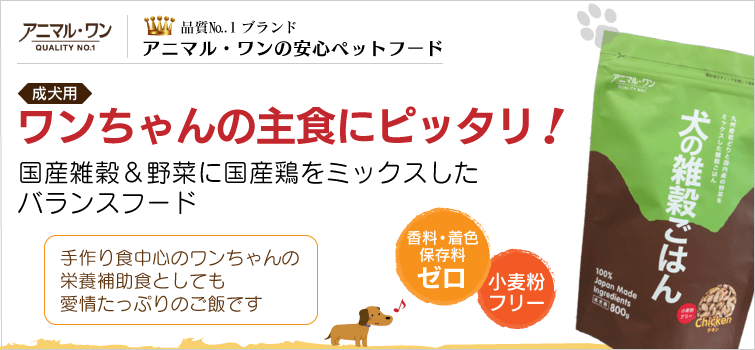 犬の雑穀ごはん ワンちゃんの主食にピッタリ! 国産雑穀&野菜に国産鶏をミックスしたバランスフード 手作り食のワンちゃんの栄養補助食としても愛情たっぷりのご飯です