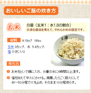 おいしい玄米炊き方