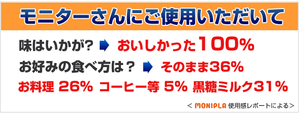 モニターさんにご使用いただいて