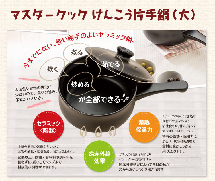 マスタークック けんこう片手鍋(大)
