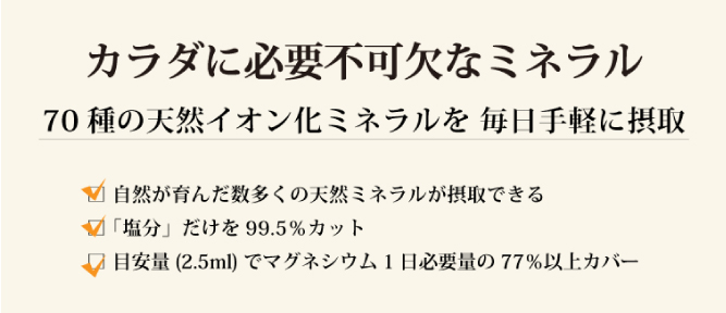 にがり おすすめしない＜カラダに必要不可欠なミネラル＞