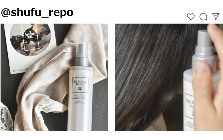 Instagramシルクモリンガヘアミスト