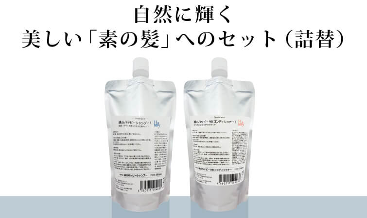 自然に輝く
美しい「素の髪」へのセット（詰替）