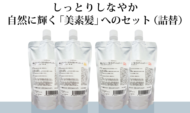 自然に輝く
美しい「素の髪」へのセット(詰替)