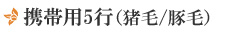 携帯用5行(猪毛/豚毛)