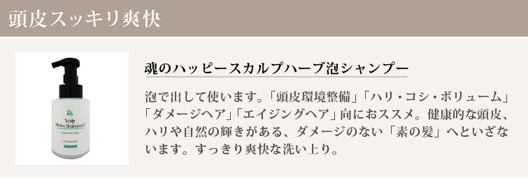 魂のハッピースカルプハーブ泡シャンプー