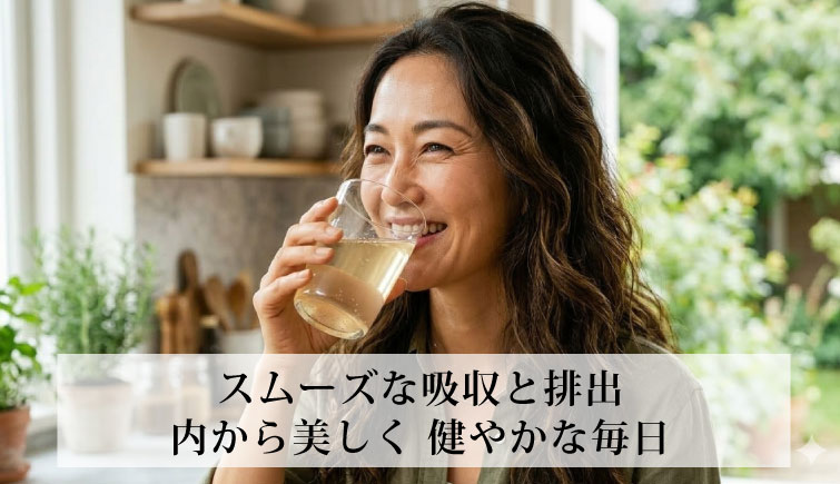 スムーズな吸収と排出
内から美しく 健やかな毎日
