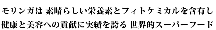 モリンガは世界的稀有な植物