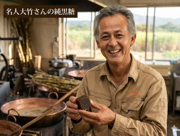 名人大竹さんの純黒糖