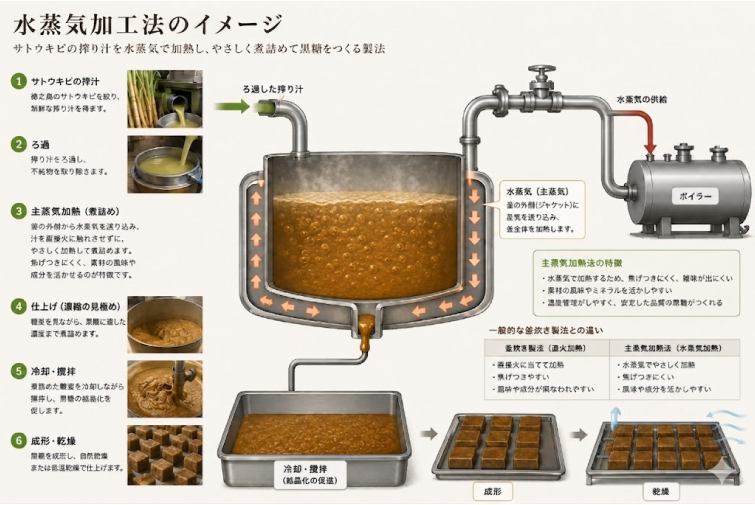 水蒸気加工法イメージ