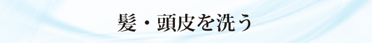 髪・頭皮を洗う
