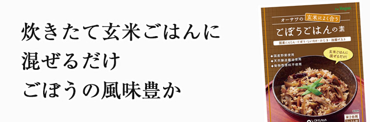  オーサワの玄米によく合うごぼうごはんの素 120g